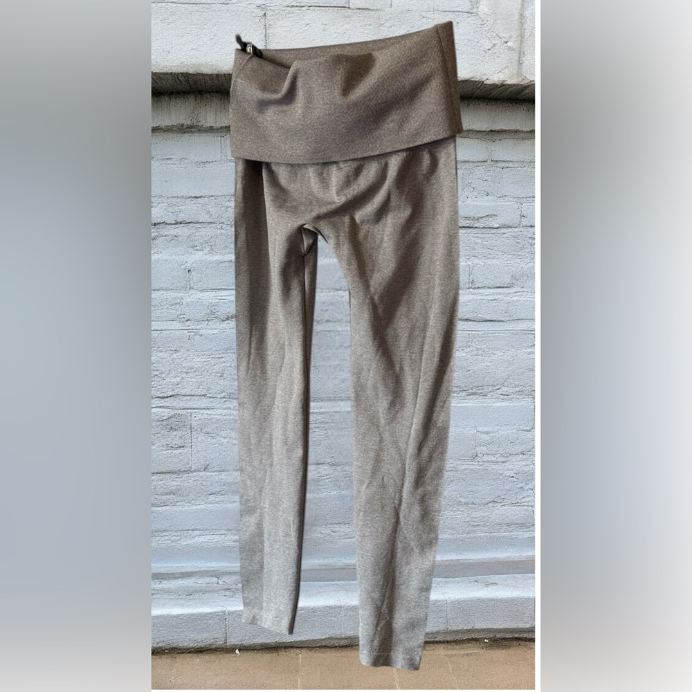 Gray High-Waisted Leggings